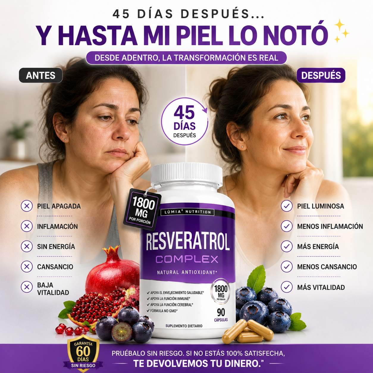 Resveratrol | Apoya tu cuerpo con el paso del tiempo