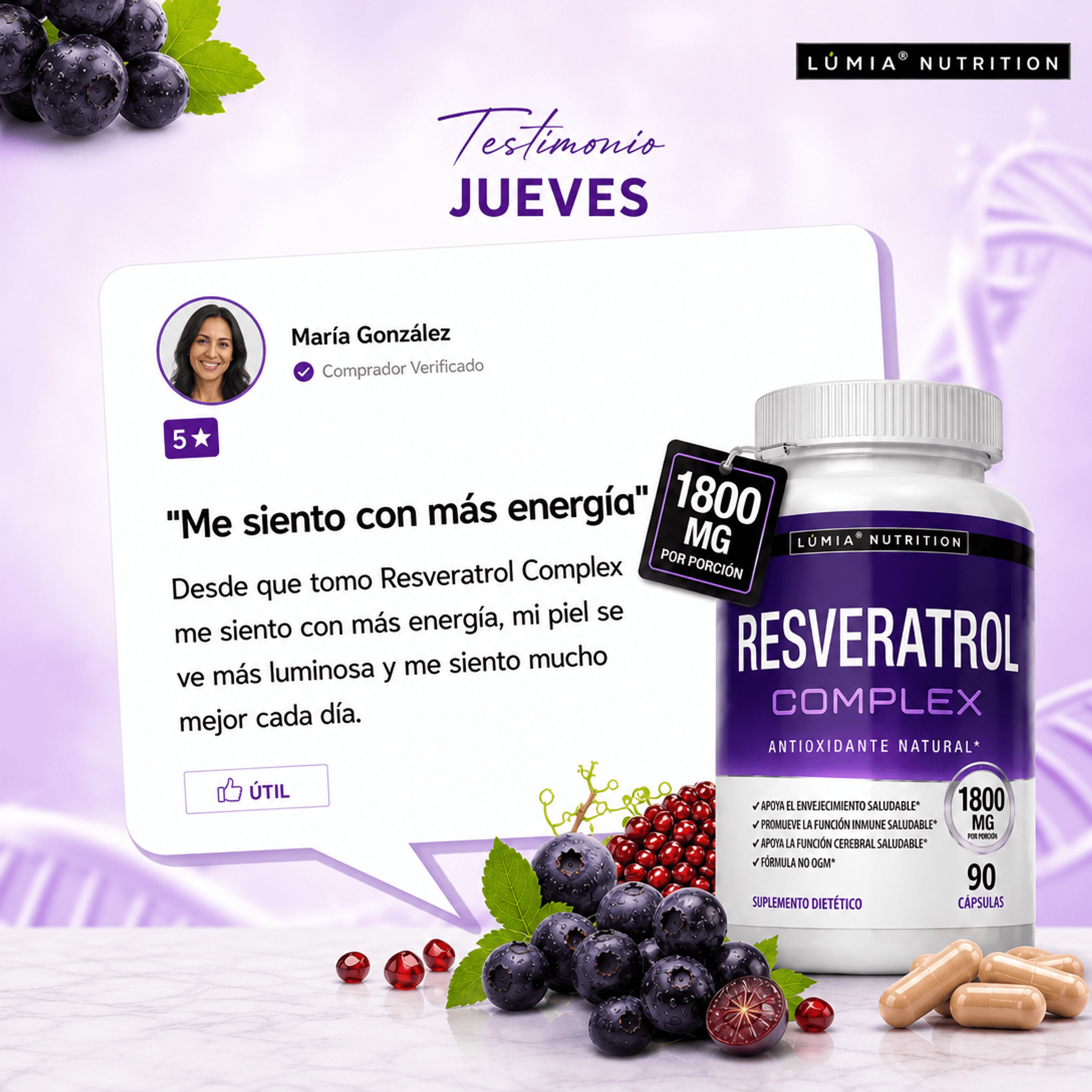 Resveratrol | Apoya tu cuerpo con el paso del tiempo